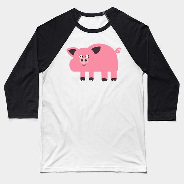 Silly Piglet | Lilla The Lamb Baseball T-Shirt by LillaTheLamb